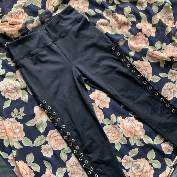 piba Pants & Jumpsuits Piba Sexy Side Tie Leggings Poshmark